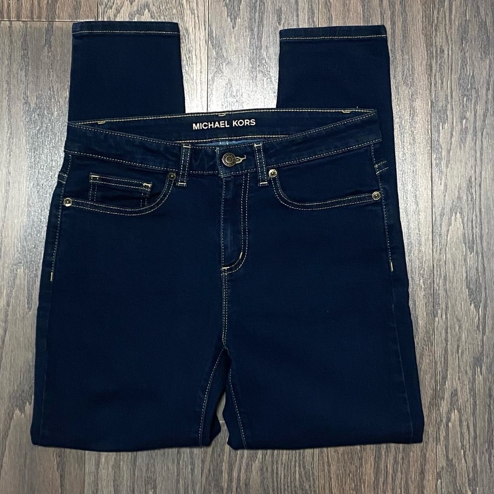 MICHAEL Michael Kors Blue Ankle Cropped Jeans - Picture 5 of 12